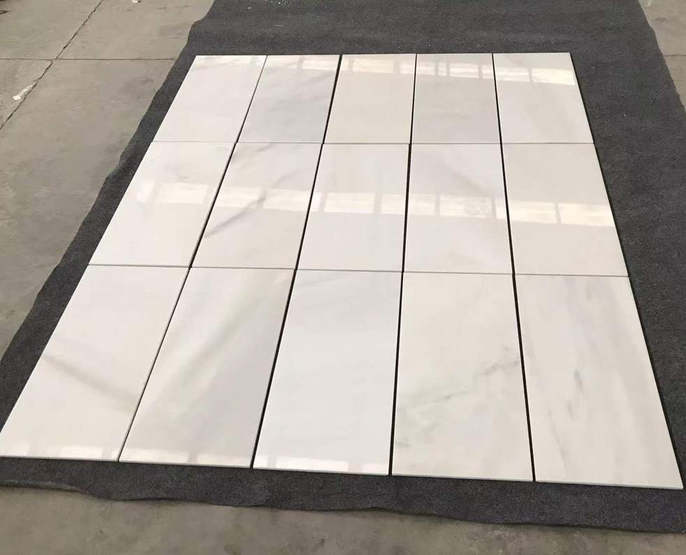 China Statuario White Marble 12x24 Honed Tiles