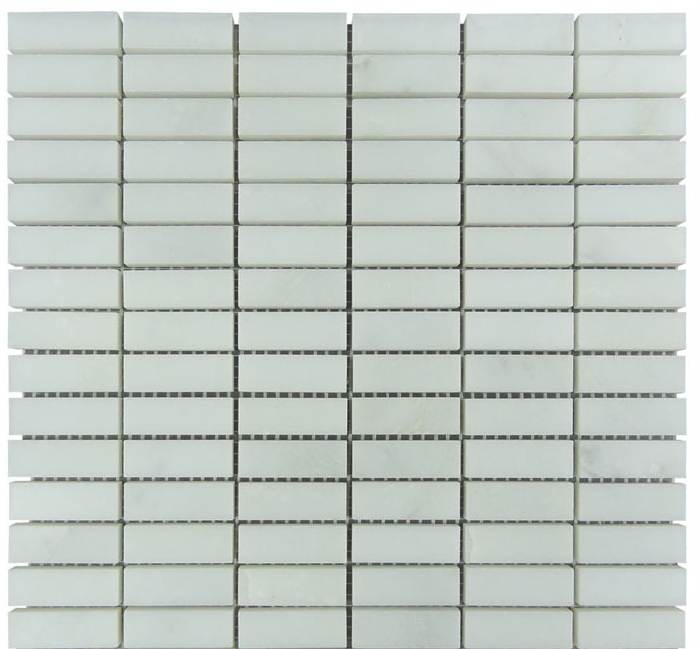 China Statuario White Marble Brick Mosaic Tiles