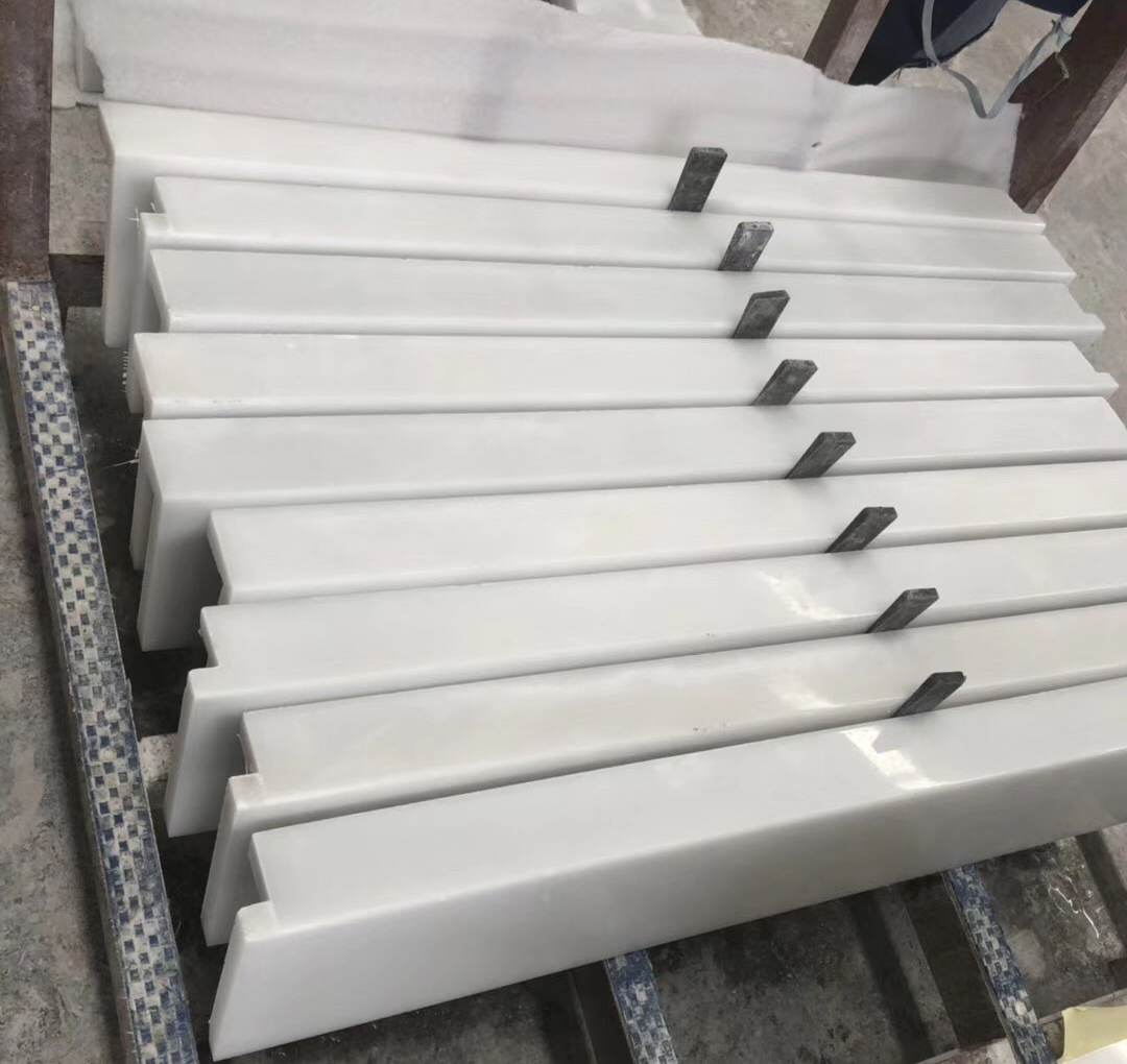 Pure White Jade Cut to Size Bush Hammered Tiles