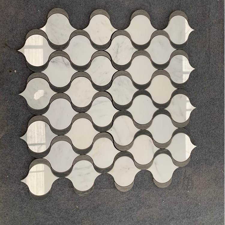 Royal Pure White Waterjet Lantern Mosaics